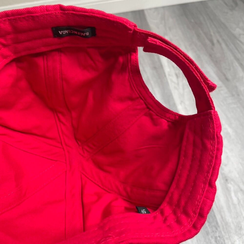 Balenciaga Red Logo Baseball Cap - Picture 2 of 5